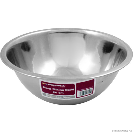 Bol mélangeur professionnel de 20 cm de profondeur - Acier inoxydable robuste pour une cuisine professionnelle