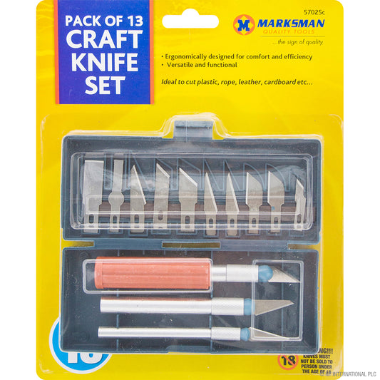 13pc Hobby Knife Set with Blowcase - Ideal for Model Making, Crafting, and DIY Projects