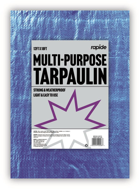 Premium Quality Rap Tarpaulin Blue 12' x 18' - Durable and Waterproof Cover for Ultimate Protection