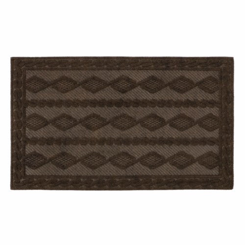 le tapis gratte-pieds d'intérieur tricoté - marron 40x60cm | Gardez vos sols propres et élégants.