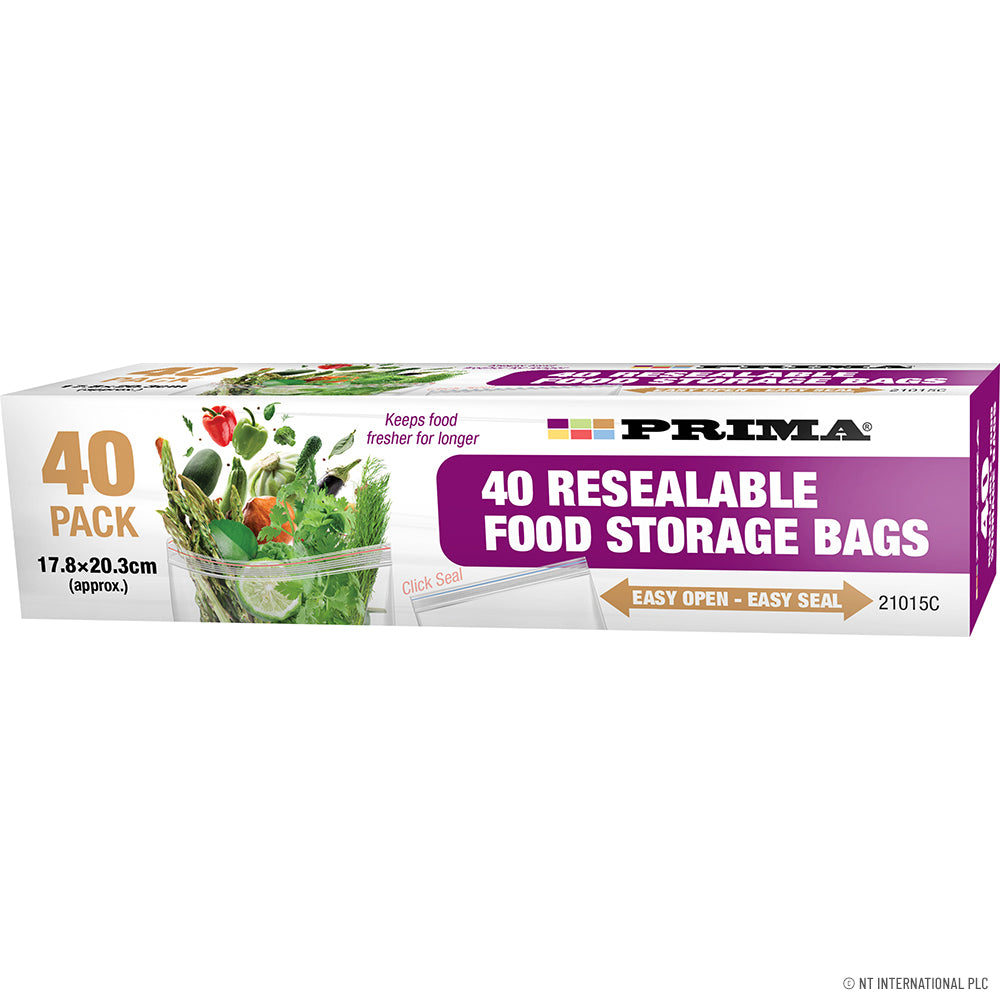 Acheter 40 sacs de conservation à fermeture éclair 17,8 x 20,3 cm | Solutions de conservation alimentaire pratiques.