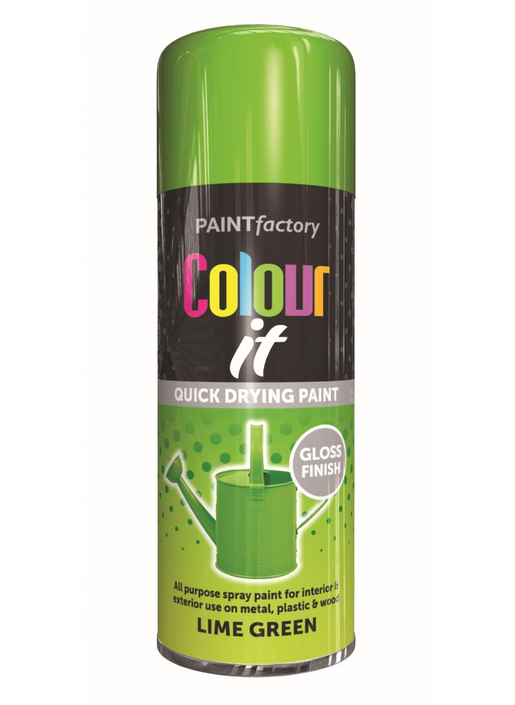 COLOUR IT - Lime Green Gloss | High-Quality Paint for Vibrant Finishes | Interior and Exterior Use