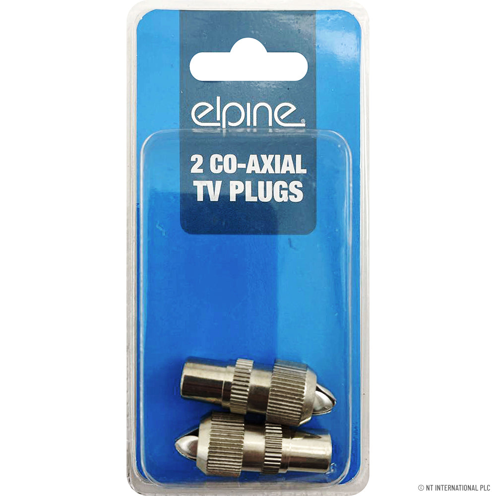 2 Co-Axial TV Plugs - DB High-Quality Connectivity for Crystal-Clear Signals