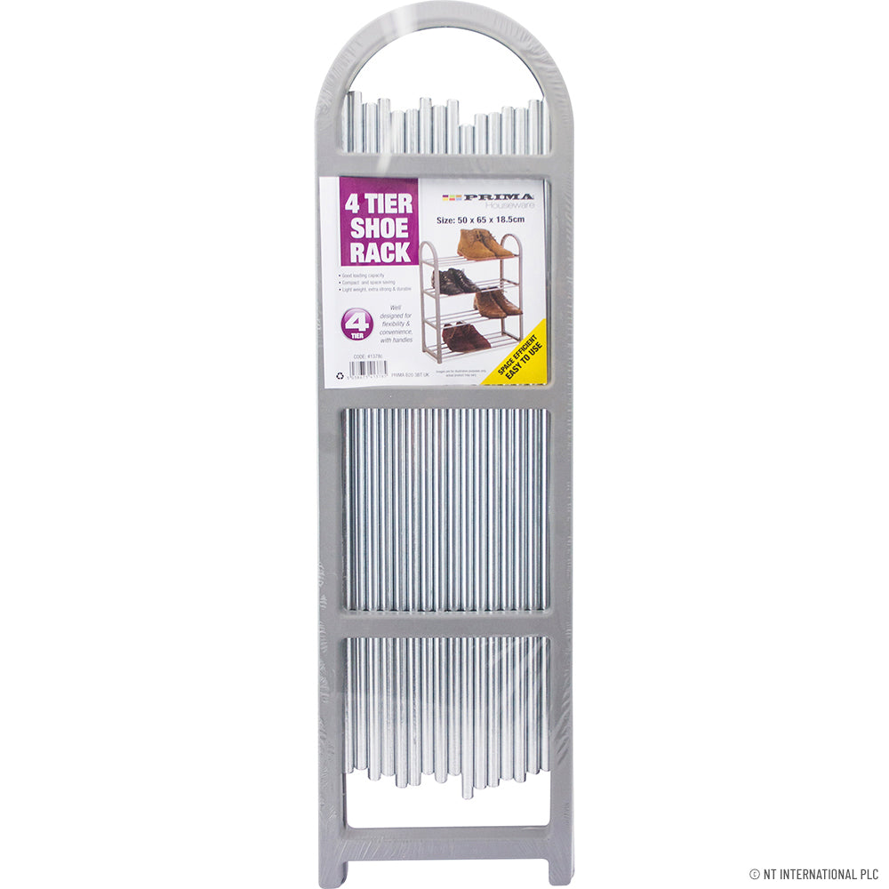 Organize Your Space with 4 Tier Shoe Rack 50 x 18.5 x 60cm - Shrinked.