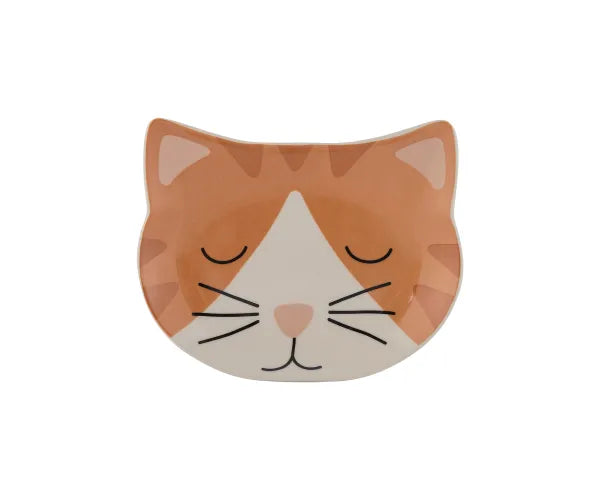 Adorables gamelles pour chat roux de 16x13cm, le plat parfait pour votre animal