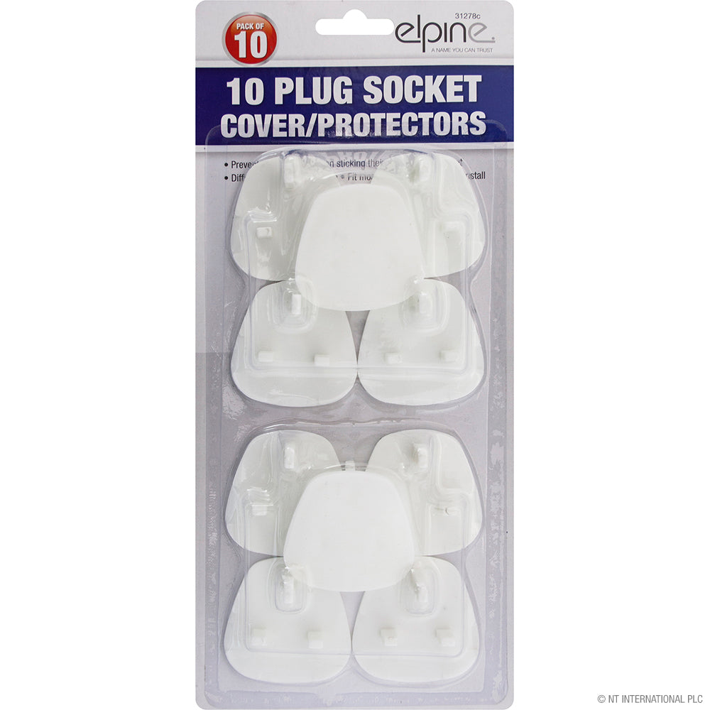 10pc Plug Socket Cover/Protector - Childproof Electrical Outlets for a Secure Home