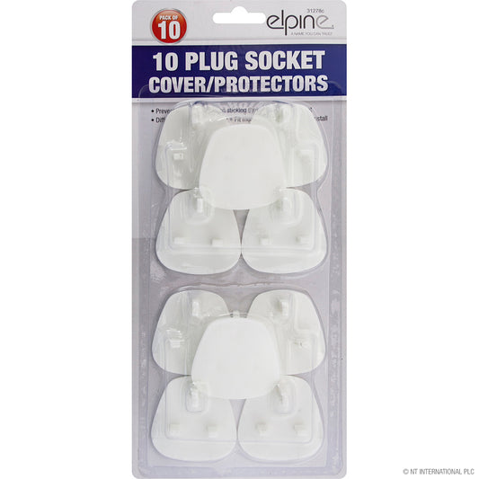 10pc Plug Socket Cover/Protector - Childproof Electrical Outlets for a Secure Home