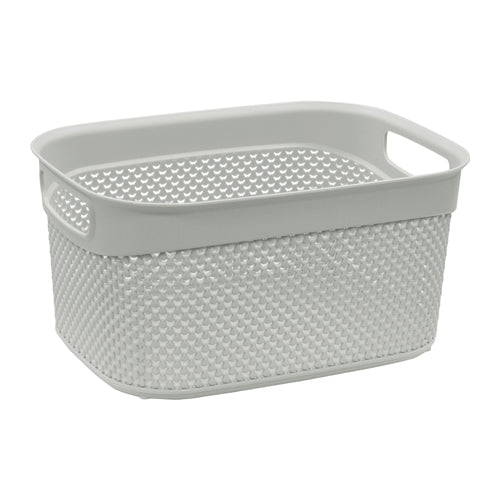 Panier de rangement Droplette 9L Gris Glace | Organisez avec style,