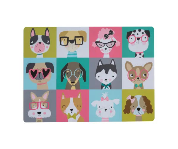 Évitez le désordre avec notre set de table pour chien Pawtrait.