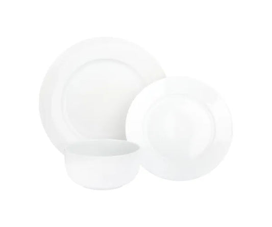 Elevate Your Dining Experience with the Simplicity Dinner Set - 12 Piece Collection.