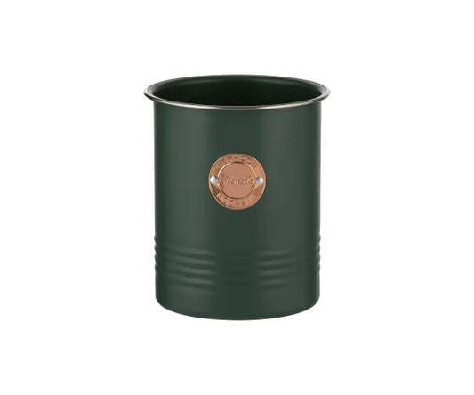 Pot à ustensiles vert bio - Rangement de cuisine durable | Support à ustensiles écologique.