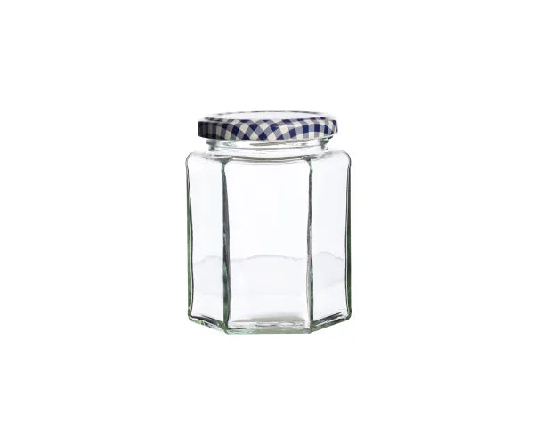 Pot hexagonal élégant à couvercle torsadé 280 ml | Rangez vos essentiels avec élégance.