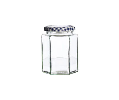 Pot hexagonal élégant à couvercle torsadé 280 ml | Rangez vos essentiels avec élégance.