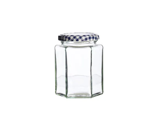 Pot hexagonal élégant à couvercle torsadé 280 ml | Rangez vos essentiels avec élégance.