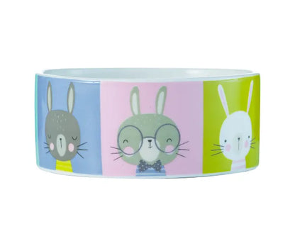 Stylish Pawtrait Rabbit Bowl and Grey Pet Bowl for Your Beloved Pet .