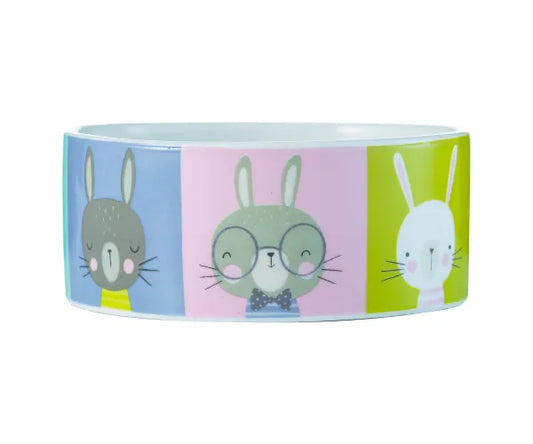 Gamelle Stylish Pawtrait Lapin et Gamelle Grise pour Votre Animal Adoré.