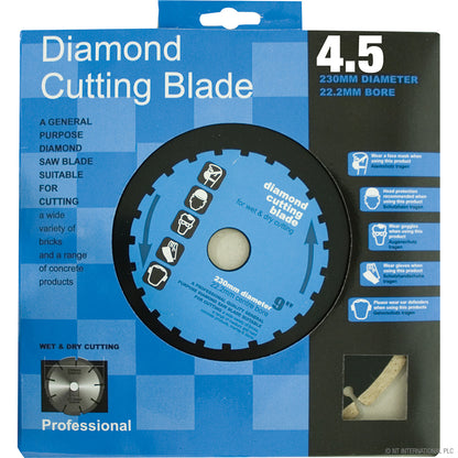 Lame de coupe diamantée 4,5 po/11 cm pour une performance supérieure