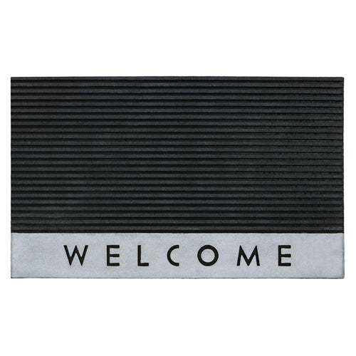Ajoutez une touche d'élégance avec le paillasson en caoutchouc Quartz Welcome - 45x75cm.
