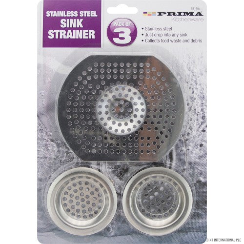Upgrade Your Kitchen with 3pc Stainless Steel Sink Strainers – Efficient Drainage Solutions for a Cleaner Space.