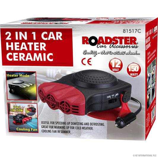 Stay Warm on the Go with 2-in-1 Car Ceramic Heater | 12V/150W .