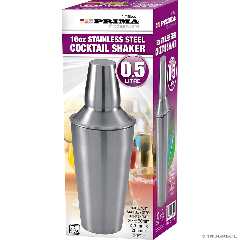 Shaker à cocktail premium en acier inoxydable de 0,5 L (16 oz) - Shake
