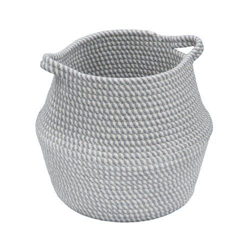 Organisez avec style grâce à notre panier de rangement Edison Round Belly en corde de coton.