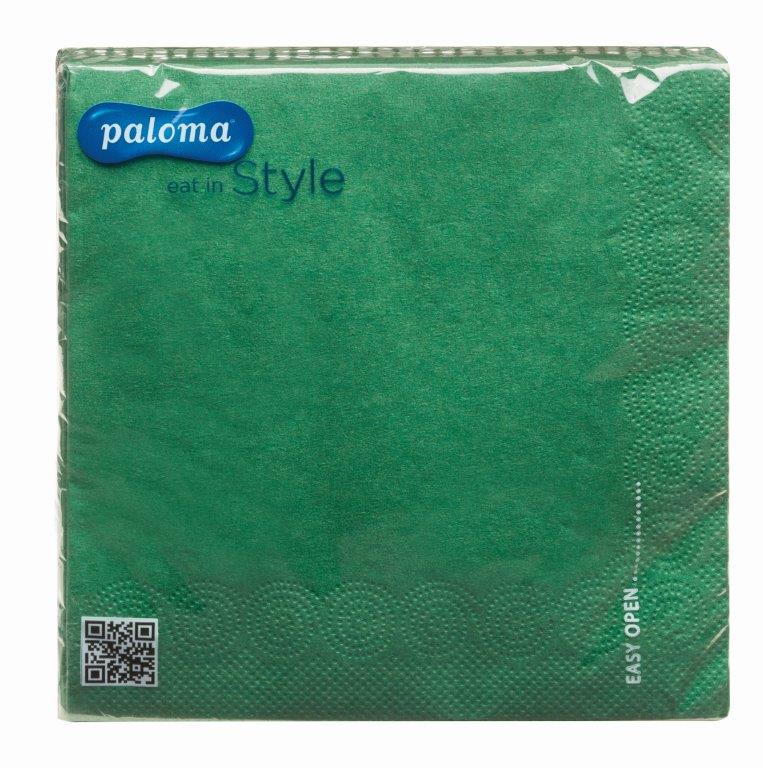 PALOMA PALOMA 3 PLY DARK GREEN NAPKINS PK20