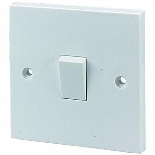 110A 1 Gang 1 Way Light Switch in Elegant White.