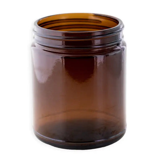 Élégant pot en verre ambré de taille moyenne, parfait pour la décoration intérieure