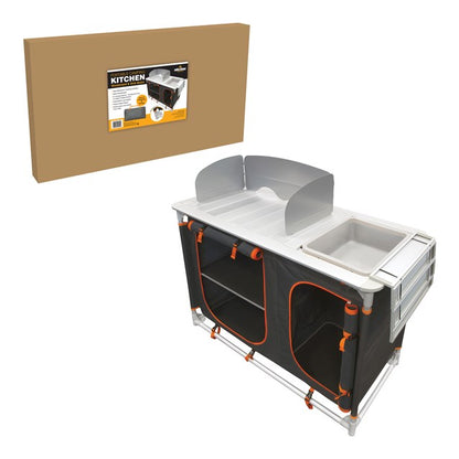 Camping Kitchen - Windshield, Sink & 4 Storages