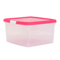 Wham® Clip 10.02 25.5L Box & Lid Clear Base Pink/Lilac Lids