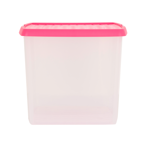 Wham® Clip 10.03 37L Box & Lid Clear Base Pink/Lilac Lids