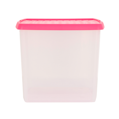 Wham® Clip 10.03 37L Box & Lid Clear Base Pink/Lilac Lids