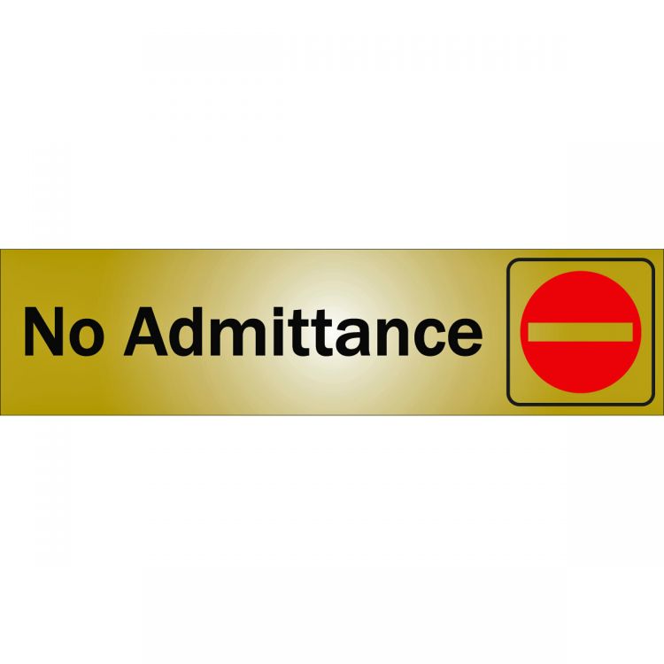 NO ADMITTANCE STICKER