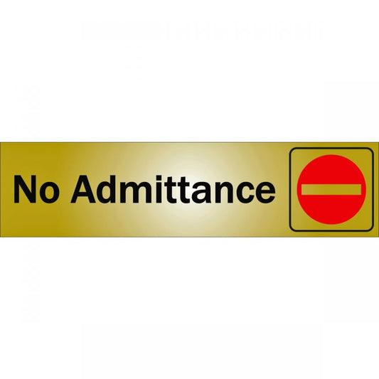 NO ADMITTANCE STICKER
