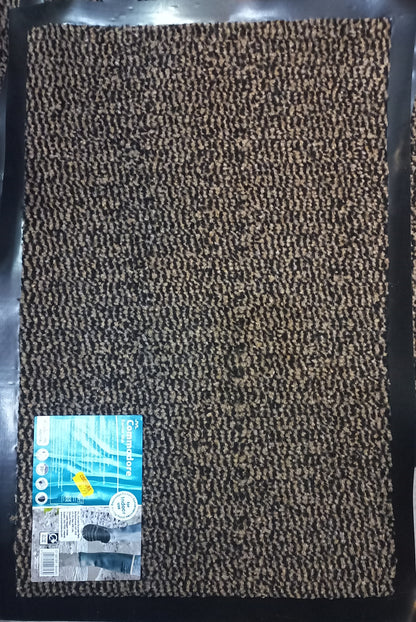 JVL Heavy Duty Commodore Backed Barrier Door Floor Mat, Brown, 40 x 60 cm