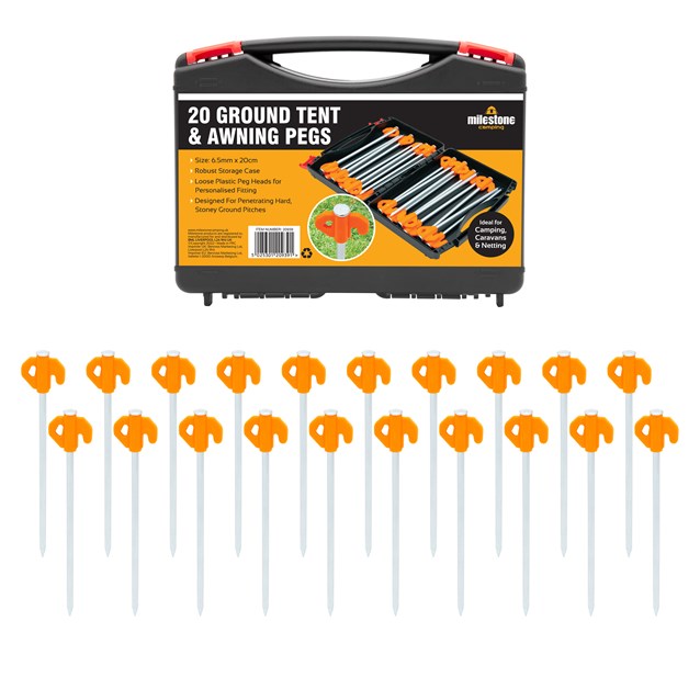 20 Ground Tent & Awning Pegs