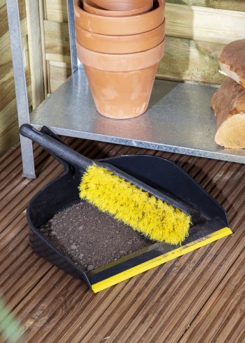 Eden Jumbo Dustpan & Brush Set Black/Yellow