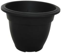 30cm Round Bell Planter - Black