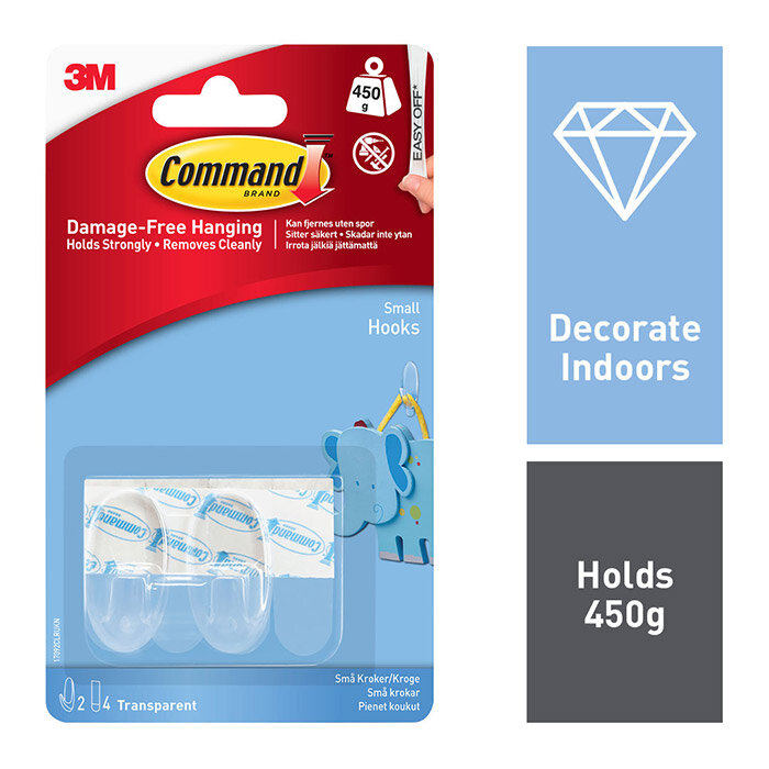Crochets Adhésifs Mini Transparents avec Languettes Transparentes 17092CLR