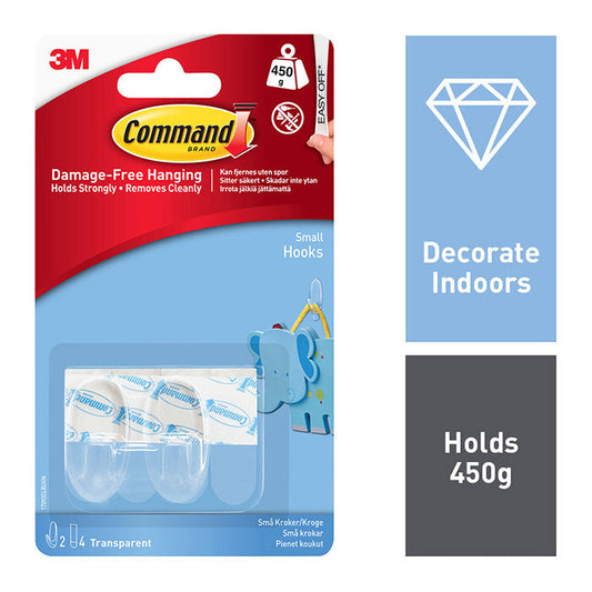 Crochets Adhésifs Mini Transparents avec Languettes Transparentes 17092CLR