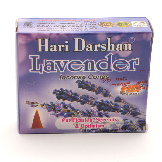 Cônes d'encens à la lavande Hari Darshan