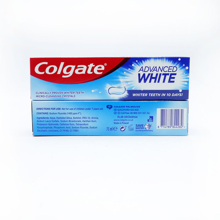 COLGATE TOOTHPASTE ADVANCED WHITE 75ml — coopersofbarnett