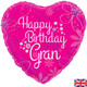 18 inch Happy Birthday Gran Heart Foil Balloon (1)