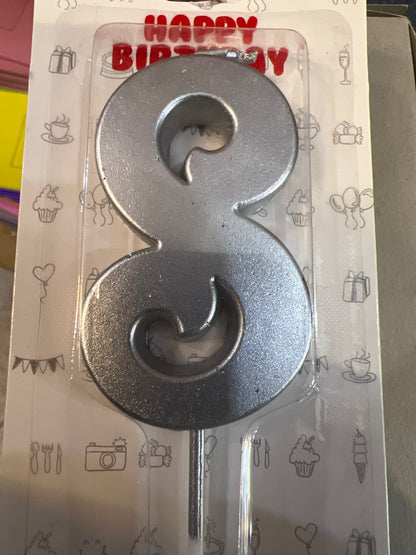 Number candles 0 blue