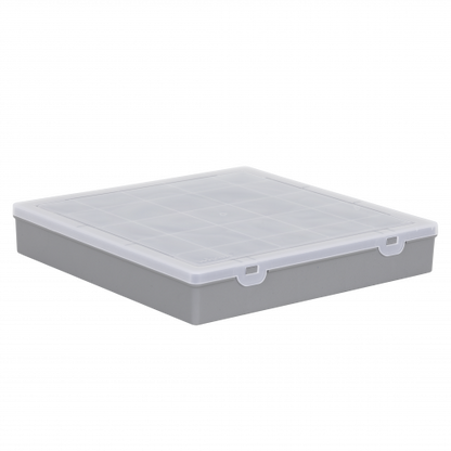 Organiser 10.01 29cm Box Square 25 Divs Upc Soft Grey/Clear