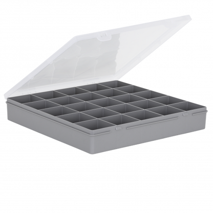 Organiser 10.01 29cm Box Square 25 Divs Upc Soft Grey/Clear