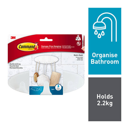 Patère multiple de salle de bain Command BATH21-ES