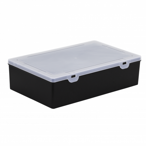 Organiser 3.02 29cm Box Deep Recycle Black/Clear