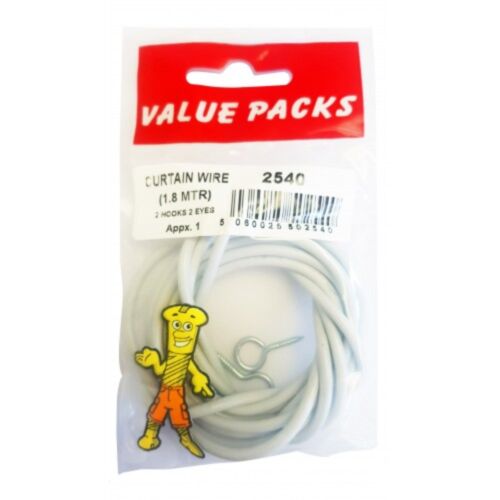 CURTAIN WIRE 8FT(2M) 1 PER PACK